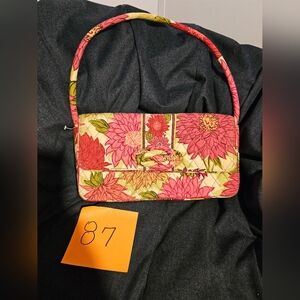Vera Bradley Knot Just a Clutch Hello Dahlia Pink flower Shoulder bag purse
